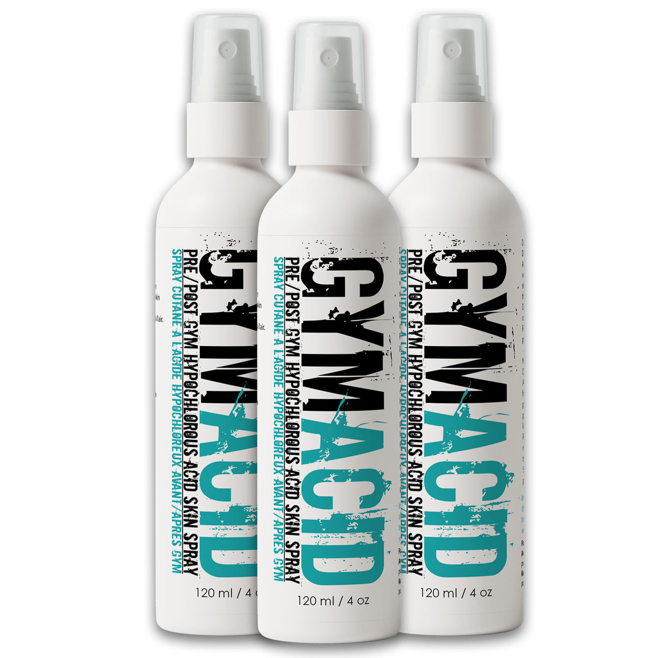 gym acid hypochlorous acid skin spray 3 pack
